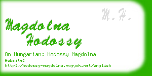 magdolna hodossy business card
